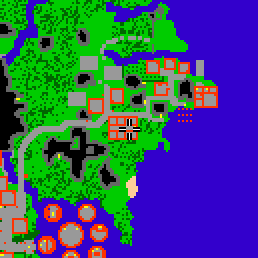 Minimap showing the entrance to Stonehome Flats, Flat 12