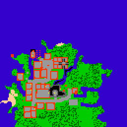 Minimap showing the entrance to Cormaya Flats, Flat 14