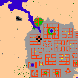 Minimap showing the entrance to Darashia 1, Flat 01