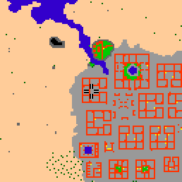 Minimap showing the entrance to Darashia 1, Flat 03