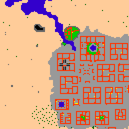 Minimap showing the entrance to Darashia 1, Flat 04