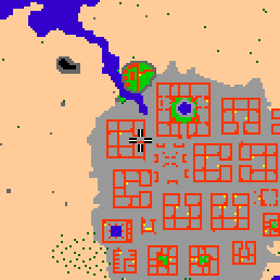 Minimap showing the entrance to Darashia 1, Flat 05