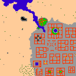 Minimap showing the entrance to Darashia 1, Flat 12