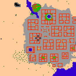 Minimap showing the entrance to Darashia 2, Flat 01