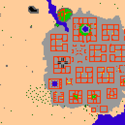 Minimap showing the entrance to Darashia 2, Flat 02