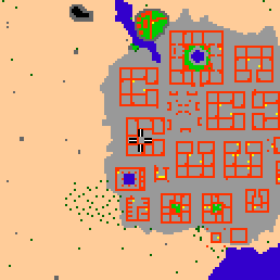 Minimap showing the entrance to Darashia 2, Flat 04