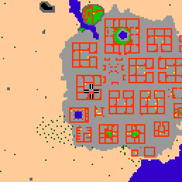 Minimap showing the entrance to Darashia 2, Flat 06