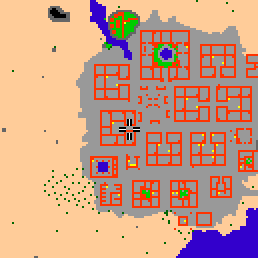 Minimap showing the entrance to Darashia 2, Flat 07