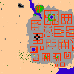 Minimap showing the entrance to Darashia 2, Flat 13