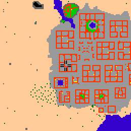 Minimap showing the entrance to Darashia 2, Flat 15