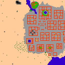Minimap showing the entrance to Darashia 2, Flat 16