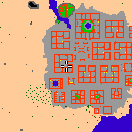 Minimap showing the entrance to Darashia 2, Flat 18