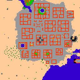 Minimap showing the entrance to Darashia 3, Flat 02