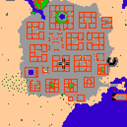 Minimap showing the entrance to Darashia 3, Flat 04