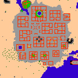 Minimap showing the entrance to Darashia 3, Flat 05