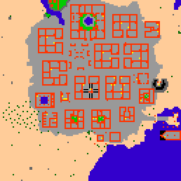 Minimap showing the entrance to Darashia 3, Flat 14