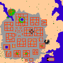 Minimap showing the entrance to Darashia 4, Flat 01