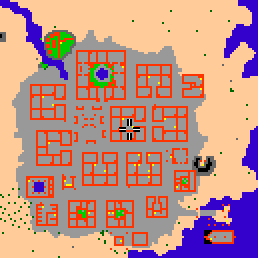 Minimap showing the entrance to Darashia 4, Flat 04