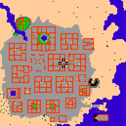 Minimap showing the entrance to Darashia 4, Flat 05