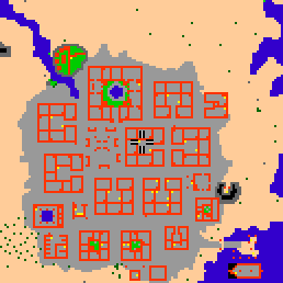 Minimap showing the entrance to Darashia 4, Flat 11