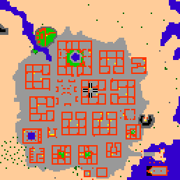 Minimap showing the entrance to Darashia 4, Flat 12