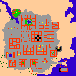Minimap showing the entrance to Darashia 4, Flat 13