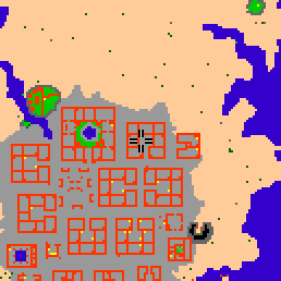 Minimap showing the entrance to Darashia 5, Flat 02