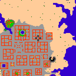 Minimap showing the entrance to Darashia 5, Flat 05