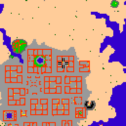 Minimap showing the entrance to Darashia 5, Flat 12