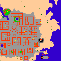 Minimap showing the entrance to Darashia 7, Flat 01