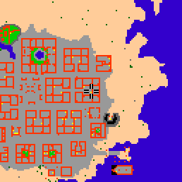 Minimap showing the entrance to Darashia 7, Flat 03