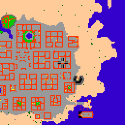 Minimap showing the entrance to Darashia 7, Flat 04