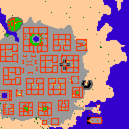 Minimap showing the entrance to Darashia 7, Flat 05