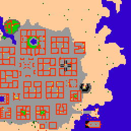 Minimap showing the entrance to Darashia 7, Flat 12