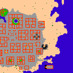 Minimap showing the entrance to Darashia 7, Flat 14