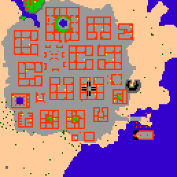Minimap showing the entrance to Darashia 8, Flat 02