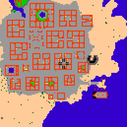 Minimap showing the entrance to Darashia 8, Flat 03
