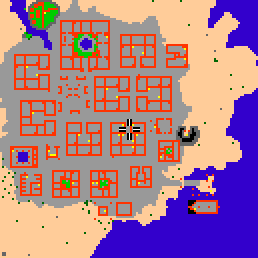 Minimap showing the entrance to Darashia 8, Flat 05