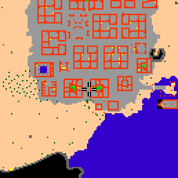 Minimap showing the entrance to Darashia, Eastern Guildhall