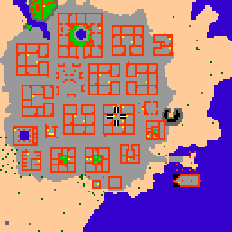 Minimap showing the entrance to Darashia 8, Flat 11