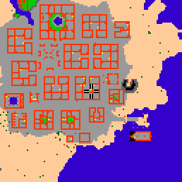 Minimap showing the entrance to Darashia 8, Flat 13